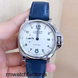 Female Wrist Watch Panerai LUMINOR Series Mechanical Swiss Watch Calendar Display Men's Watch 42mm Automatic Mechanical White Disc PAM00906