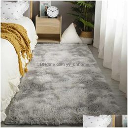 Carpets Luxury Super Fluffy Large Area Carpet For Living Bedroom Soft P Anti-Slip Rug Kids Girls Room Decor Rugs Drop Delivery Home Dhggl