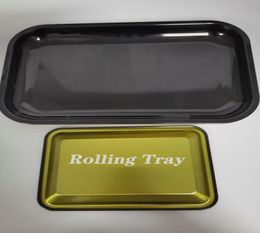 DIY Rolling Tray Metal Cigarette Smoking Rolling Tray Herb Tobacco Tinplate Plate Discs Smoke Cigarette Paper Tray 2919cm5246005