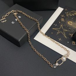 Boutique 18k Gold Plated Necklace Brand Designer High Quality Jewelry Inlaid Necklace Charming Womens High Quality Gift Necklace With Box Birthday Party