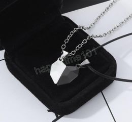 Korean Fashion Magnetic Couple Necklace For Lovers Heart Pendant Necklace Men Women Party Gift Jewelry4252656