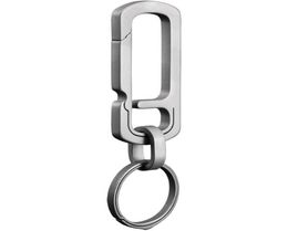 MultiFunction Titanium Key chain Jewelry Key Ring Mini Bottle Opener Metal Clip For Bags Men Waist Hanger EDC4871165