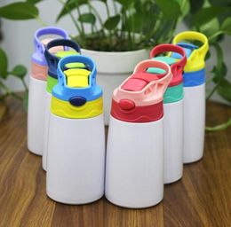 12oz Sublimation Insulated Kids Water Bottles 6 Colours Double Wall Vacuum Flasks Stainless Steel Chiledren Water Bottle Tumbler8778652