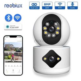 IP Cameras Reobix Wifi 8MP high-definition IP camera outdoor surveillance camera panoramic camera with AI motion detection controlled through ICsee d240510