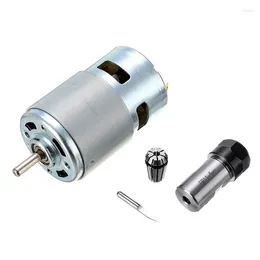 Motor 12-36V Ball Bearing Spindle With ER11 Extension Rod Carving Cutter For CNC Router Machine