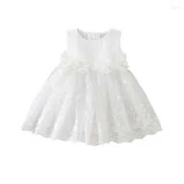 Girl Dresses Arrival Elegant Baby Christening Gowns Flower Infant Baptism 1st Year Summer Wedding Party Dress L206