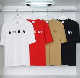 Designer Men039s Tee shirts black and white Red Khaki classic Alphabet 100 cotton breathable wrinkle resistant men039s and 2228530