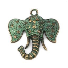 Pendant Necklaces 5PCs Zinc Based Alloy Yoga Healing Pendants Round Elephant OM/ Aum Symbol Multicolor Rhinestone