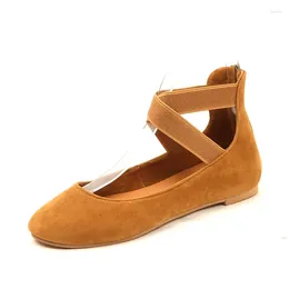 Casual Shoes 2024 Spring Autumn Women Flats Elastic Ankle Straps Comfortable Loafers Ballet For Woman Plus Size Zapatos De