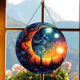 Decorative Figurines Coloured Acrylic Glass Window Hanging Decoration Wall Art Hand-painted Panel Home