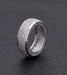 2020 Fashion Hiphop Rapper Ring For Men Hip Hop Gold Silver Ring Bling Cubic Zirconia Mens Diamond Ice Out Jewelry3311512