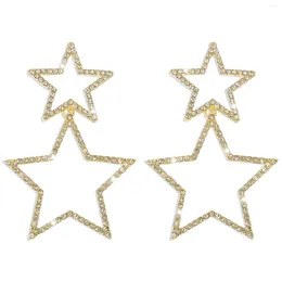 Dangle Earrings Five Pointed Star Shape Ear Stud Light Style Superflash Jewelries For Birthday Stage Party Show Balls