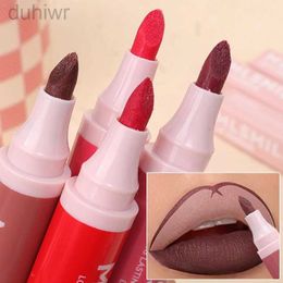 SC11 Lip Pencils Contour Velvet Lip Liner Pen Double Sided Sexy Red Brown Nude lipstick Pencil Lasting Stickless Cup lipstick Makeup d240510