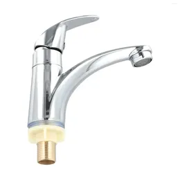 Bathroom Sink Faucets Single Cold Basin Faucet Home Improvement Zinc Alloy Chrome Plated Kitchen Handle Water Taps