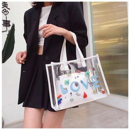 Shoulder Bags 2024 Women Clear Handbags Ladies Transparent Crossbody Bag PVC Jelly Large Messenger