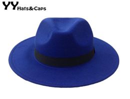 Men039s Wool Felt Snap Brim Hat Trilby Women Vintage Wool Panama Fedora Cloche Cap Wool Felt Jazz Hats 14 colors YY0397 T2001044078914