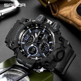 SANDA New G Style S Shock Men Sports Watches Big Dial Luxury LED Digital Military Waterproof Wrist Watches 210303 2466