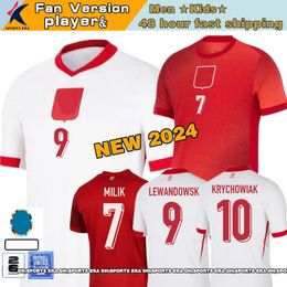 2024 Poland Soccer Jerseys 24 25 Polonia National Team Cup competition LEWANDOWSKI ZIELINSKI ZALEWSKI SZYMANSKI GROSICKI player version football Shirt uniform