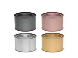 Tea Can Tins Pot Jar Comestic Containers Portable Seal Metal Tea Can Tinplate Round Candle home kitchen storage Can SN35482811631