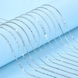 designer sterling silver necklace box chain Yuanbao melon seeds water wave sky star snake bone cross female clavicle chain 7XHM