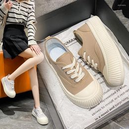 Casual Shoes Small White Female Sneakers Autumn All-Match Round Toe Clogs Platform Women Mixed Colors Fall Creepers Summer C