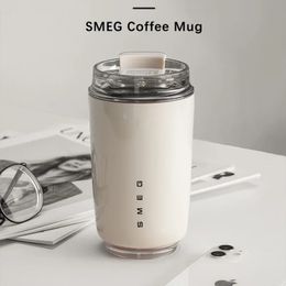 SMEG Stainless Steel Water Bottles 240ml Tumbler Thermos Cup Bottle Travel Mug 8OZ Insulated Water Drinking Bottle Coffee Cup 240510