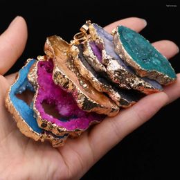 Pendant Necklaces Natural Stone Druzy Crystal Pendants Irregular Reiki Heal Charms For Jewellery Making Design Necklace Earrings Accessories