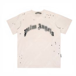 Palm PA 24SS Summer Letter Printing Paint spot LogoT Shirt Boyfriend Gift Loose Oversized Hip Hop Unisex Short Sleeve Lovers Style Tees Angels 2222 JUS