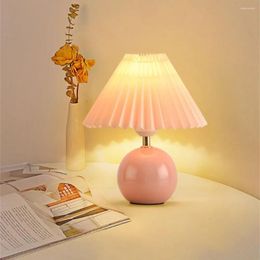 Table Lamps Nordic Pleated Lamp DIY Foldable 5W 220V Art Atmosphere Bedroom Bedside Night Light Dimmable Book Home Decoration