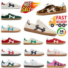 2024 New Designer Fashion casual shoes Leopard print wales bonner Vintage Trainer Sneakers Non-Slip yellow Outdoor leather friction resistance shoes