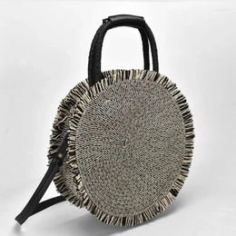 Totes 2024 Simple Straw Woven Bag Handbag Large Capacity Beach European And American Style INS Women's