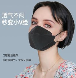 Korea kf94 fashion male female adult special fish shaped thin face black and white disposable Mask individually packaged6597694