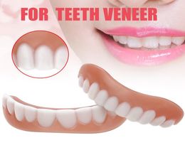 New Perfect Top & Bottom Veneer Cosmetic Teeth Cover Silicone Simulation Teeth Whitening Braces6878311