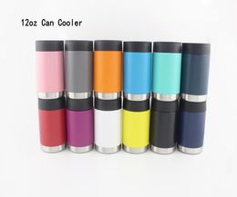 12oz Beer mug Tumbler Stainless Steel water Bottle Can Holder Double Wall Vacuum Insulated Party Slim wine Colder Keep cool or hea2712406