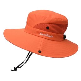 K106 för kvinnors fiskare hatt fast färg mode sol hatt andas fiskare skydd hatt hästsvans hatt sommar hatt strand sol hatt