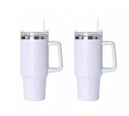 Sublimation Blanks 40oz Tumbler With Handle and Straw Lid Vacuum Insulated Double Wall 188 Stainless Steel Travel Mug Water Bottl1991616