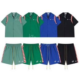 2023 Nuovi pantaloncini designer Rhude Shorts Summer Fashion Beach Pants Usura di alta qualità usura dei pantaloni viola neri rossi Mens corto USA USA Dimensioni: S-XL