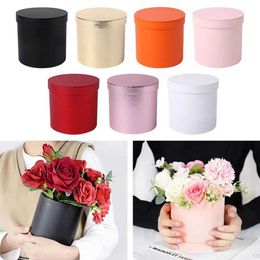 3Pcs Gift Wrap Flower Box Round Cardboard Gift Boxes Wedding Party Rose Flower Packaging Decoration Valentines Day Party Gifts Supplies