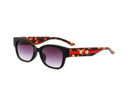 Luxury designer Cat Eye Leopard Head Sunglasses Square Women Fashion sun red and green UV400 2020 Vintage glasses8102084
