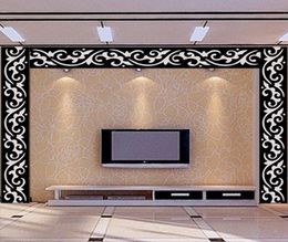 10pcs of set DIY Modern Acrylic Mirror Sticker Art Bedroom Ceiling Decals TV Background Decoration Home Decor Wall Stickers 2011301236242