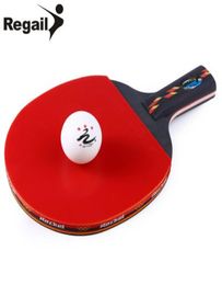 Tênis de tênis Raquetes Regail Table Tennis Ping Pong Racket One Shakehand Grip Bat Paddle Ball 1024 x 591 x 098 polegadas 1BZ8881793
