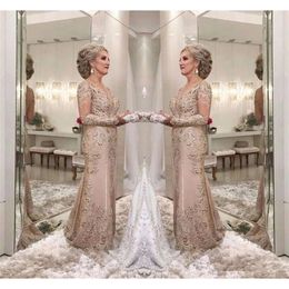 Custom Made Mother Of The Bride Dresses A Line Sheer Long Sleeves Formal Godmother Evening Wedding Party Guests Gown Plus Size Q140 0510