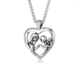 Chains Individual Fashion Heart Stainless Steel Pendant Hip-hop Street Tie-in Titanium Necklace