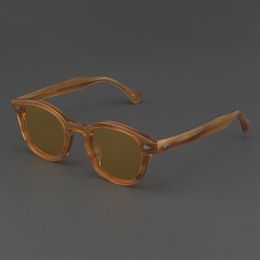Johnny Depp Lemtosh Sunglasses Man Polarized Sun Glasses Luxury Brand Vintage Acetate Frame Blue Night Vision Goggles Woman 240426