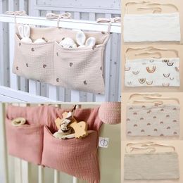 1pc Portable Baby Crib Storage Bag Multifunctional born Bed Headboard Organiser For Kids Baby Bedding Diaper Bag y240509