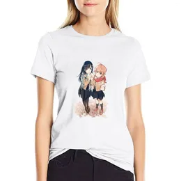 Women's Polos Bloom Into You Anime Funny Cute Sticker T-shirt Clothes Aesthetic Clothing Tshirts Woman