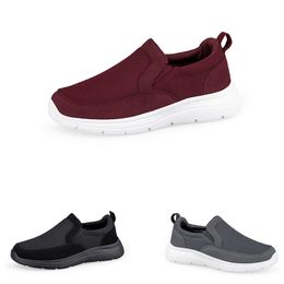 Men Women Running Shoes Comfort Slip-On Wear-Resistant Anti-Slip Solid Red Grey Black Shoes Mens Trainers Sports Sneakers