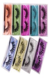 New Colourful Thick Natural False Eyelashes with Lashes Brush Handmade Fake Lashes Eye Makeup Accessories 15Styles Avail4832423