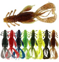 RoseWood 10pcs Fishing Crawfish Lure Silicone Soft Artificial Bait Crayfish 4in 037oz Swimming Shrimp For Carp Bass Freshwater Sa2704777