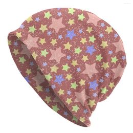 Berets Multicolored Stars Small Dots Chaotic Manner Outdoor Beanie Caps Merry Christmas Day Skullies Beanies Ski Thin Bonnet Hats